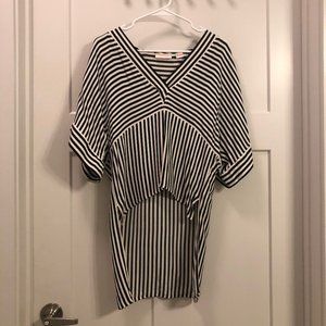 sass & bide Black & White Striped Top Size S